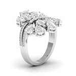 Dramatic Cluster Cocktail Diamond Ring