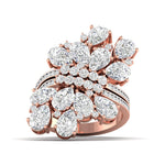 Dramatic Cluster Cocktail Diamond Ring