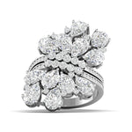 Dramatic Cluster Cocktail Diamond Ring