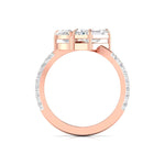 Toi Et Moi (Pear & Emerald) Twist Diamond Ring