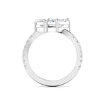 Toi Et Moi (Pear & Emerald) Twist Diamond Ring