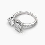 Toi Et Moi (Pear & Emerald) Dual Delights Diamond Ring