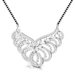 Pear & Round Cut Diamond Encrusted Floral Pendant