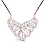 Pear & Round Cut Diamond Encrusted Floral Pendant