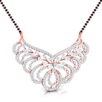 Pear & Round Cut Diamond Encrusted Floral Pendant