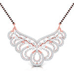 Pear & Round Cut Diamond Encrusted Floral Pendant