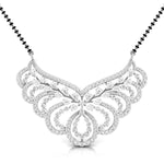 Pear & Round Cut Diamond Encrusted Floral Pendant