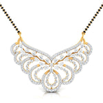 Pear & Round Cut Diamond Encrusted Floral Pendant