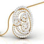 Pear & Round Cut Diamonds Embrace Pendant