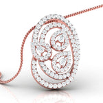 Pear & Round Cut Diamonds Embrace Pendant