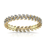 Pair of 26 Pointer Leaf Diamond Tennis Bracelets