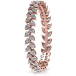 Pair of 26 Pointer Leaf Diamond Tennis Bracelets