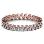 Pair of 26 Pointer Leaf Diamond Tennis Bracelets