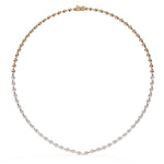 Pear-Shaped Diamond Tennis Necklace