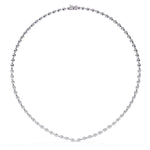 Pear-Shaped Diamond Tennis Necklace