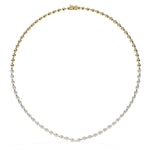Pear-Shaped Diamond Tennis Necklace