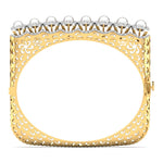 Pearl Halo Diamond Bangle