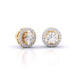 Posh Halo Diamond Earrings