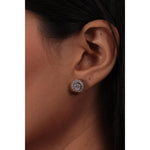 Posh Halo Diamond Earrings