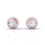 Posh Halo Diamond Earrings