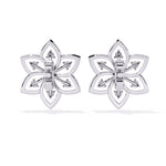 Pretty Flower Studs with Diamond Sparkle