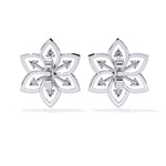 Pretty Flower Studs with Diamond Sparkle