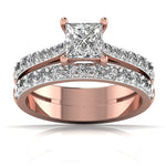 1 Carat Princess Solitaire Band Ring