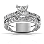 1 Carat Princess Solitaire Band Ring