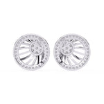 Radial Design Diamond Earrings