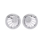 Radial Design Diamond Earrings