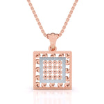 Radial Squared Diamond Pendant