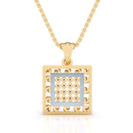 Radial Squared Diamond Pendant