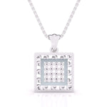 Radial Squared Diamond Pendant