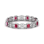 Radiant Cut Solitaire Diamonds Chain Bracelet