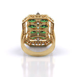 Green Edge Cocktail Diamond Ring