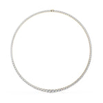 Round and Square Empty Setting Tennis Necklace
