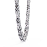 Round and Square Empty Setting Tennis Necklace