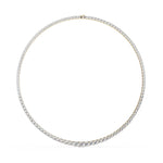 Round and Square Empty Setting Tennis Necklace