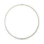 Round and Square Empty Setting Tennis Necklace