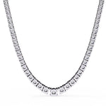 Round and Square Empty Setting Tennis Necklace