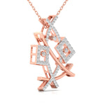 Round Cut Diamond Crossover Pendant