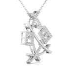 Round Cut Diamond Crossover Pendant