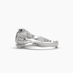 Round Cut Diamond Twisted Ring