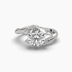 Round Cut Diamond Twisted Ring