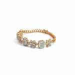 Round Cut Diamonds Floral Dream Chain Bracelet