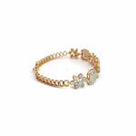Round Cut Diamonds Floral Dream Chain Bracelet