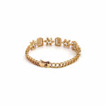 Round Cut Diamonds Floral Dream Chain Bracelet