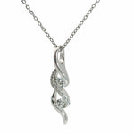 Round Cut Lab Grown Diamond Swirl Pendant