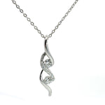 Round Cut Lab Grown Diamond Swirl Pendant