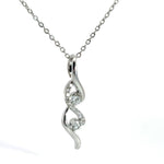 Round Cut Lab Grown Diamond Swirl Pendant